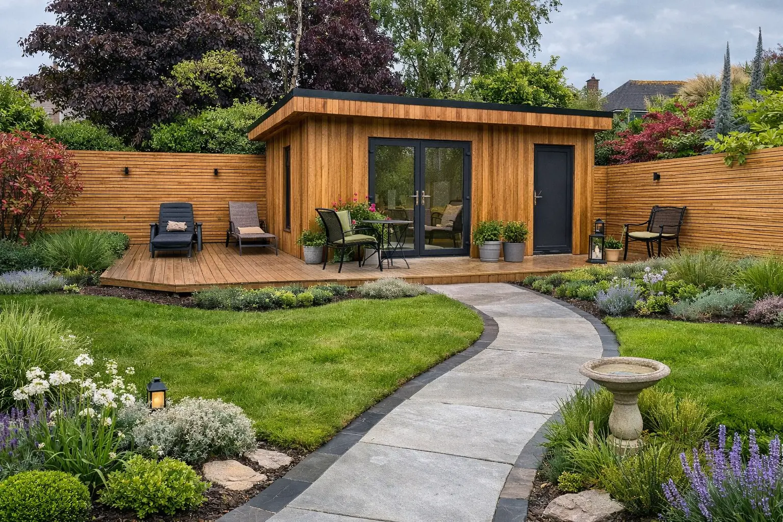 Finished garden room